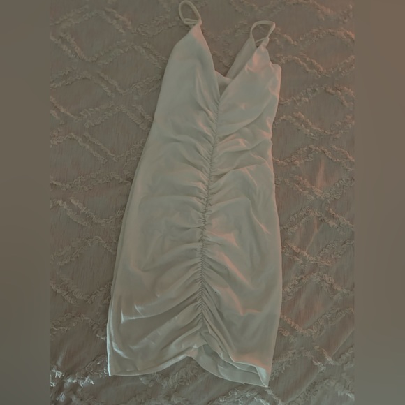 WHITE RUFFLED DRESS - Picture 2 of 2